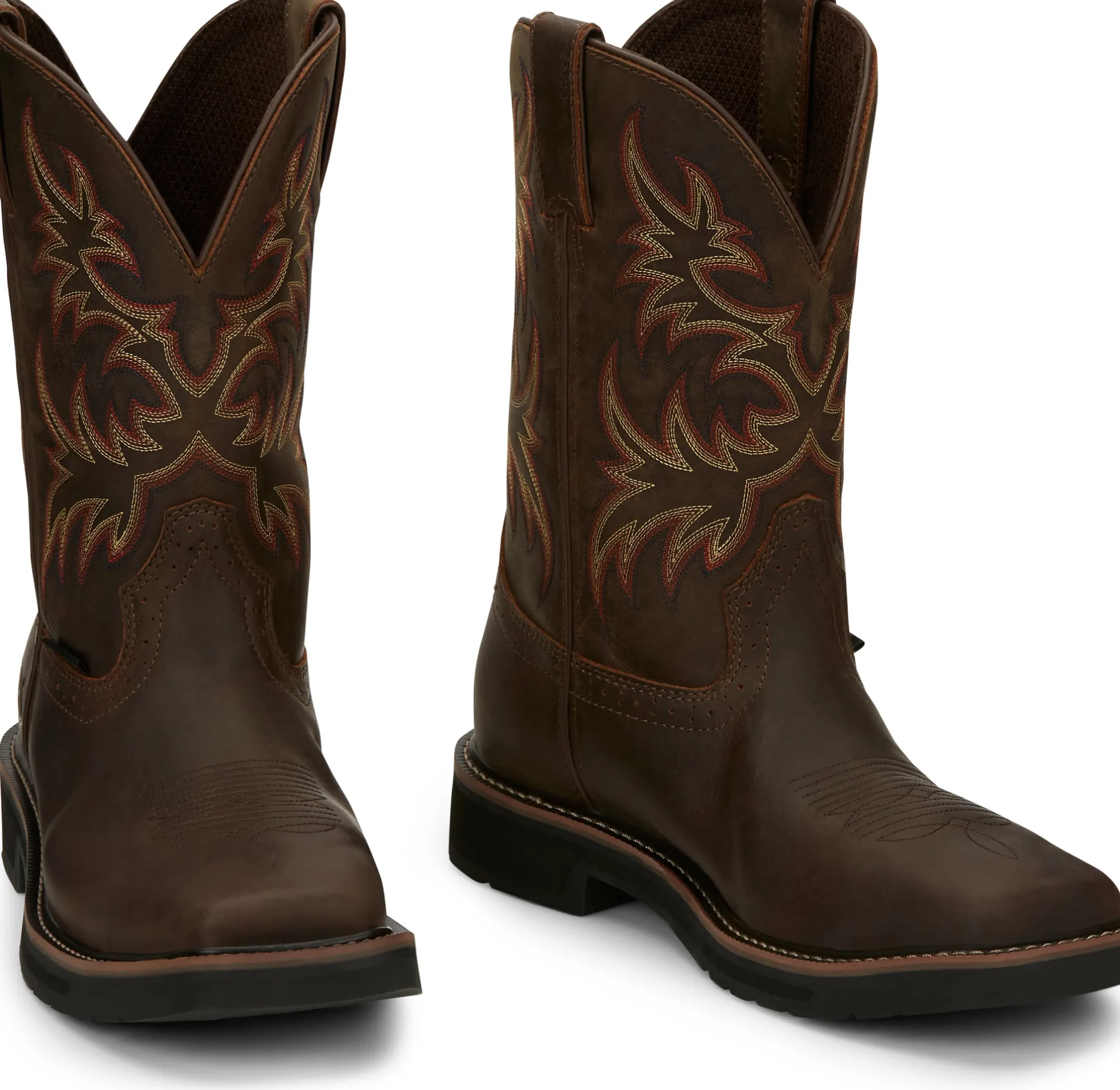 Justin Boots Driller 11" Steel Toe Dark Brown Outlet