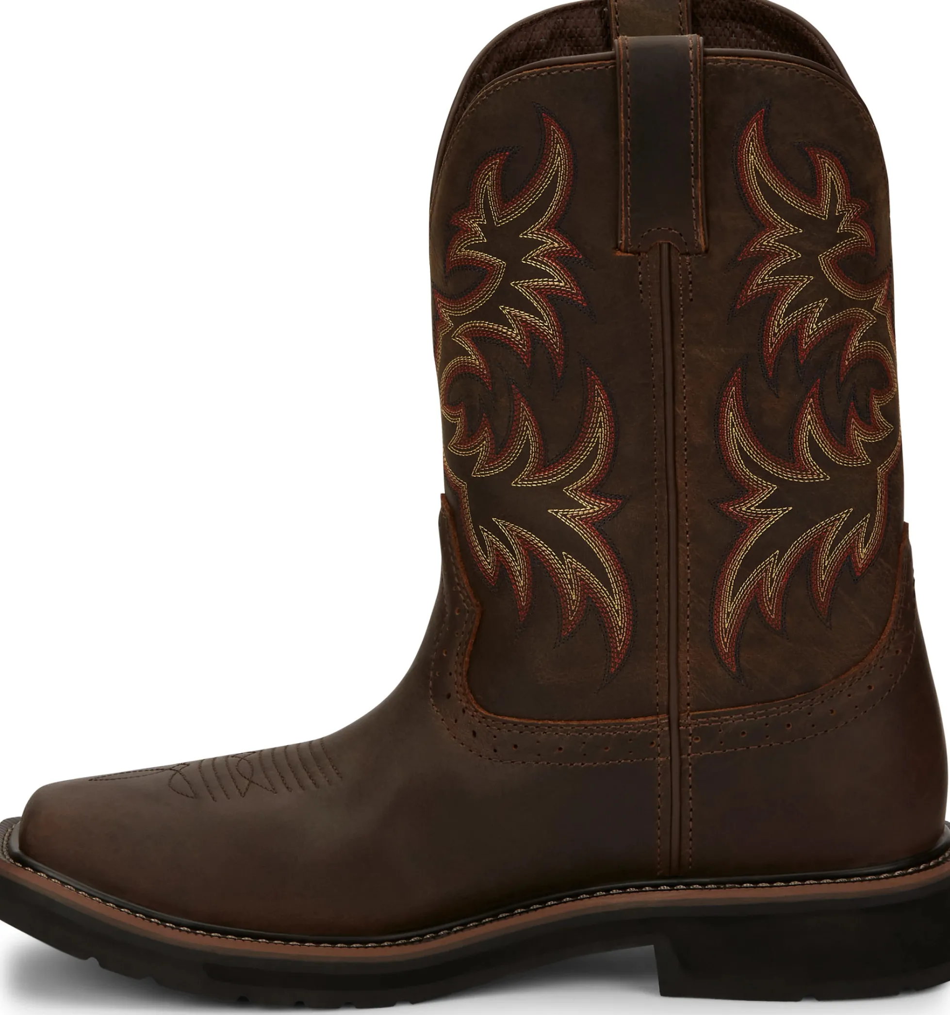 Justin Boots Driller 11" Steel Toe Dark Brown Outlet