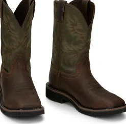 Justin Boots Driller 11" Steel Toe Umber Outlet