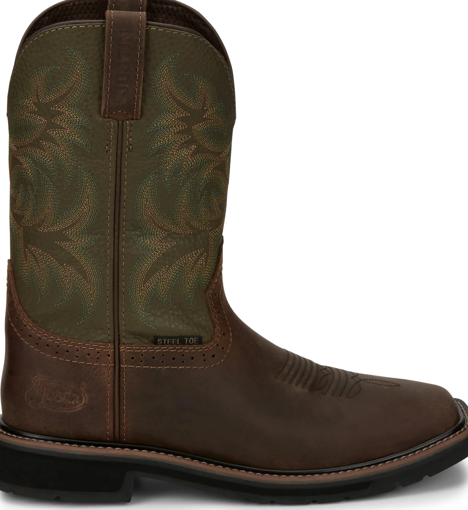 Justin Boots Driller 11" Steel Toe Umber Outlet