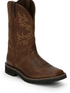 Justin Boots Driller 11" Work Dark Brown Outlet