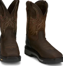 Justin Boots Driscoll 11" Waterproof Met Guard Steel Toe Pecan Hot