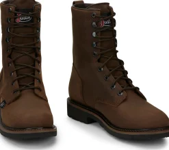 Justin Boots Drywall 8" Waterproof Aged Brown Clearance