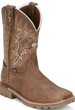 Justin Boots Dusty 11" Western Work Cafe Shrunken Best