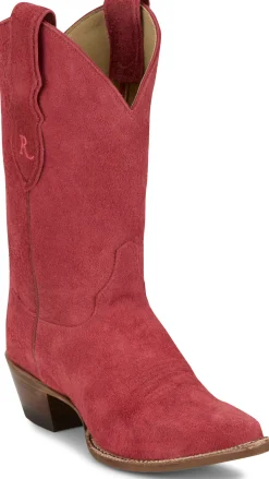 Justin Boots Fancy 11" Suede Raspberry Outlet