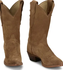 Justin Boots Fancy 11" Suede Camel Sale