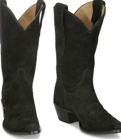 Justin Boots Fancy 11" Suede Ebony
