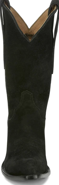 Justin Boots Fancy 11" Suede Ebony