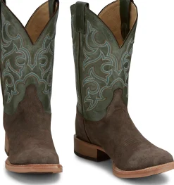 Justin Boots Fergus 11" Roughout Chocolate Best