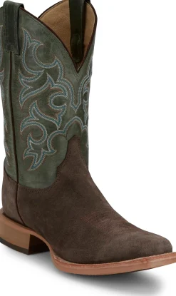 Justin Boots Fergus 11" Roughout Chocolate Best
