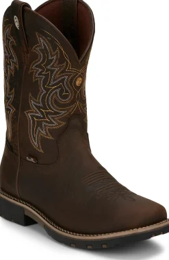 Justin Boots Fireman 11" Waterproof Distressed Brown