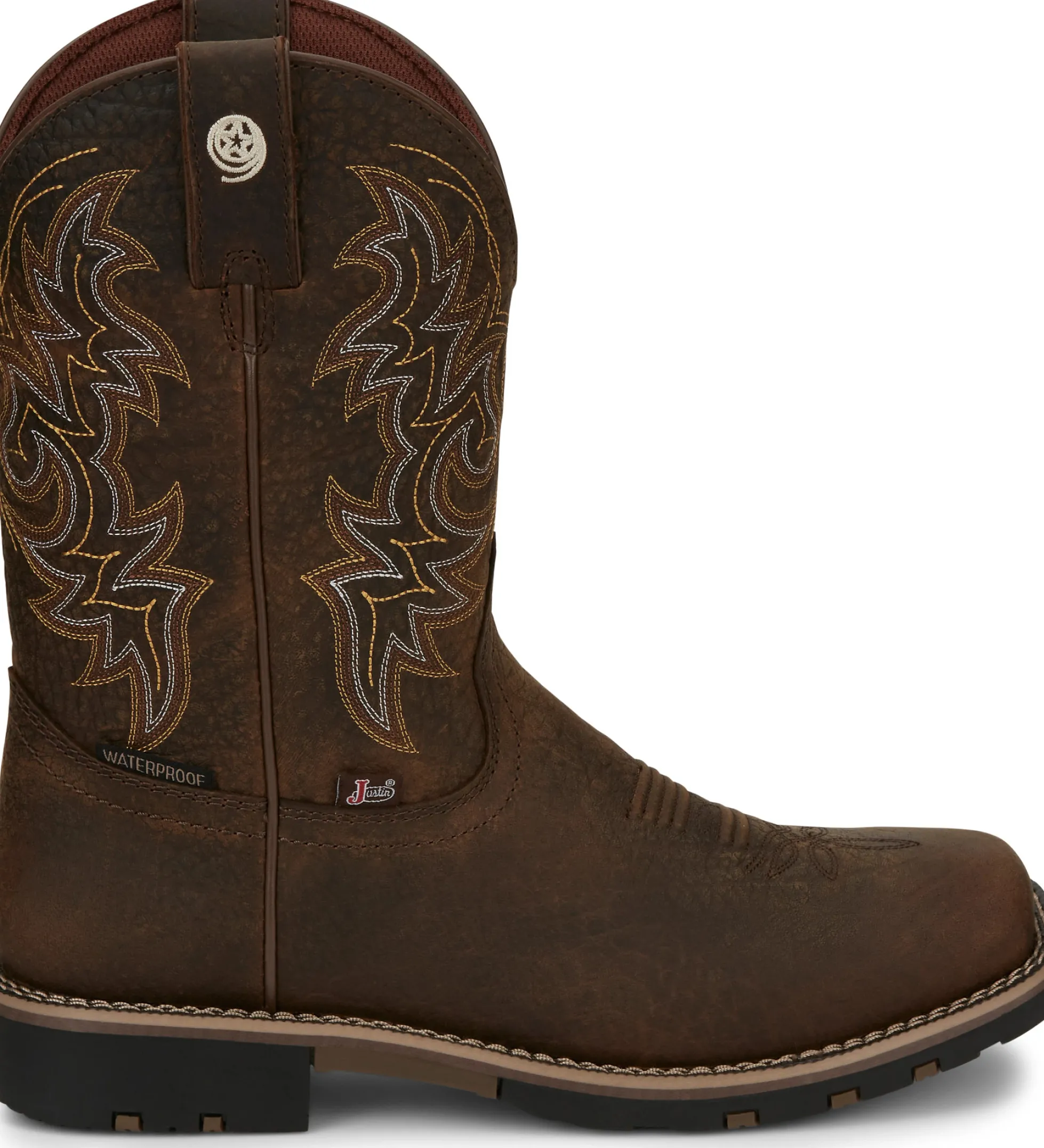 Justin Boots Fireman 11" Waterproof Distressed Brown