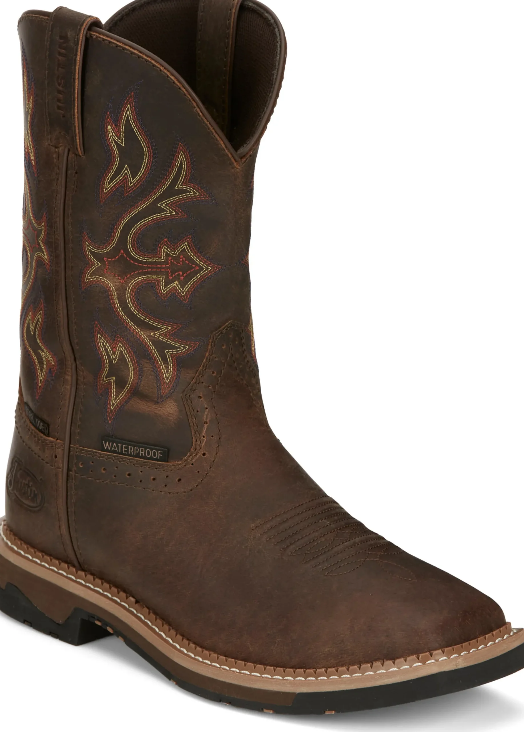 Justin Boots Flash 11" Waterproof Steel Toe Walnut Clearance