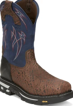 Justin Boots Frontline Hiviz 11&rdquo; Waterproof Nano Comp Toe Toasted Hot