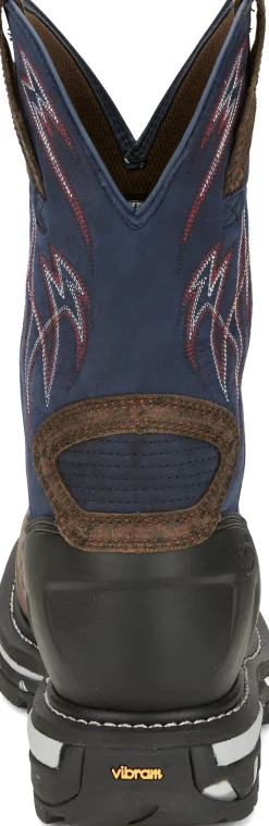 Justin Boots Frontline Hiviz 11&rdquo; Waterproof Nano Comp Toe Toasted Hot