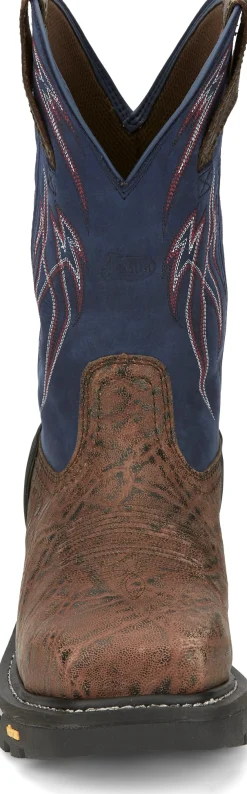 Justin Boots Frontline Hiviz 11&rdquo; Waterproof Nano Comp Toe Toasted Hot