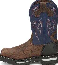Justin Boots Frontline Hiviz 11&rdquo; Waterproof Nano Comp Toe Toasted Hot
