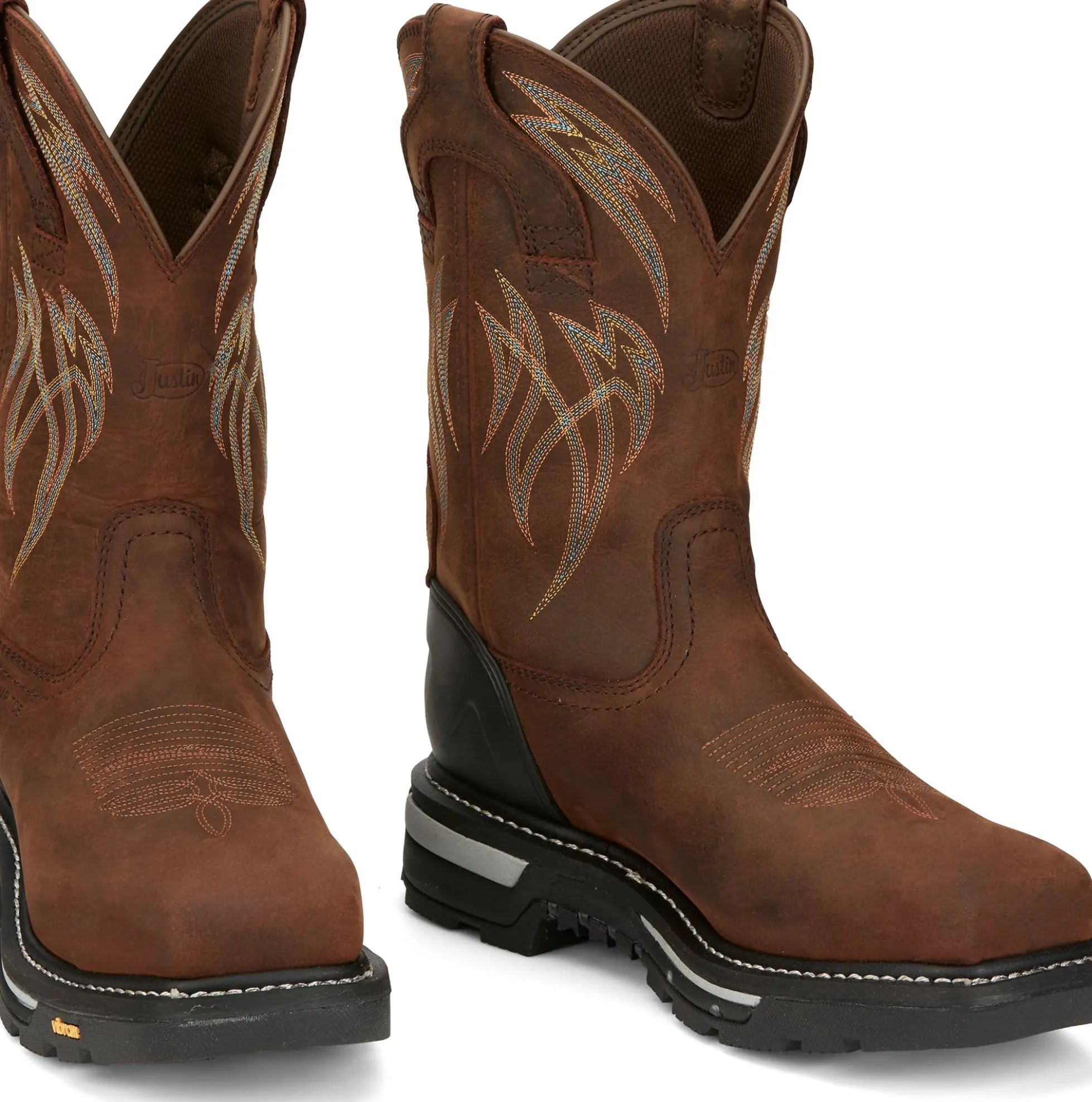 Justin Boots Frontline Hiviz 11” Waterproof Nano Comp Toe Walnut Outlet