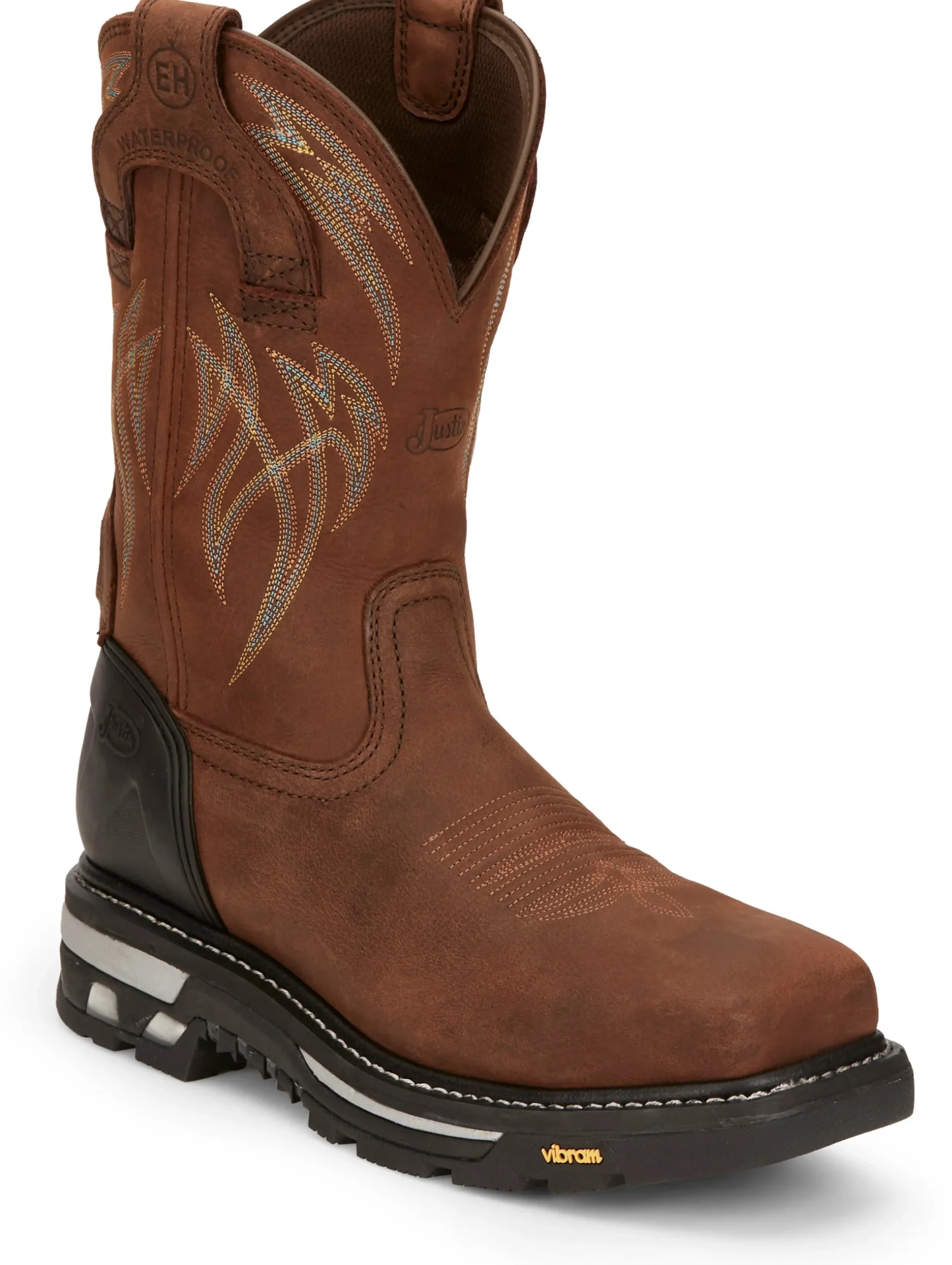 Justin Boots Frontline Hiviz 11” Waterproof Nano Comp Toe Walnut Outlet