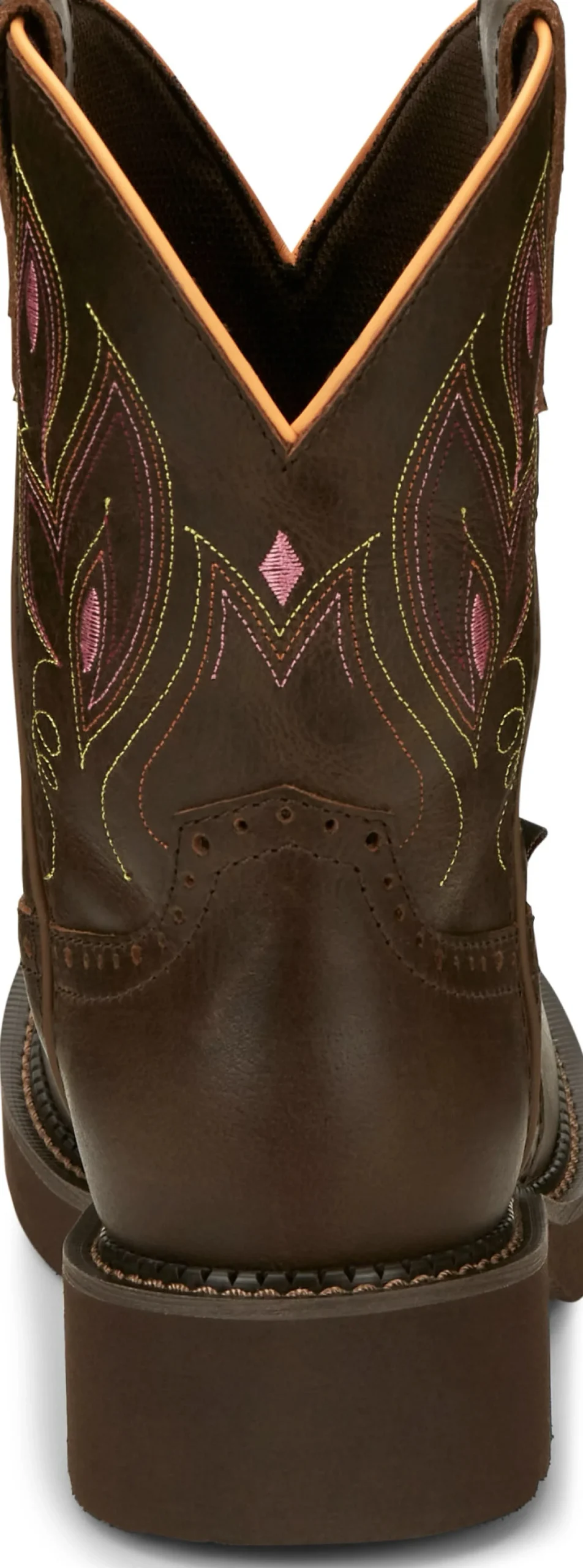 Justin Boots Gemma 8" Western Boot Dark Brown Outlet