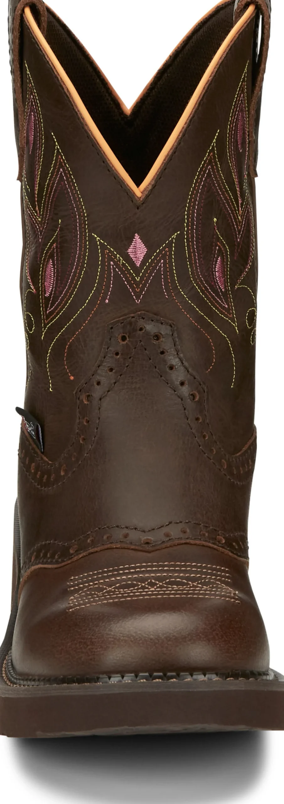 Justin Boots Gemma 8" Western Boot Dark Brown Outlet
