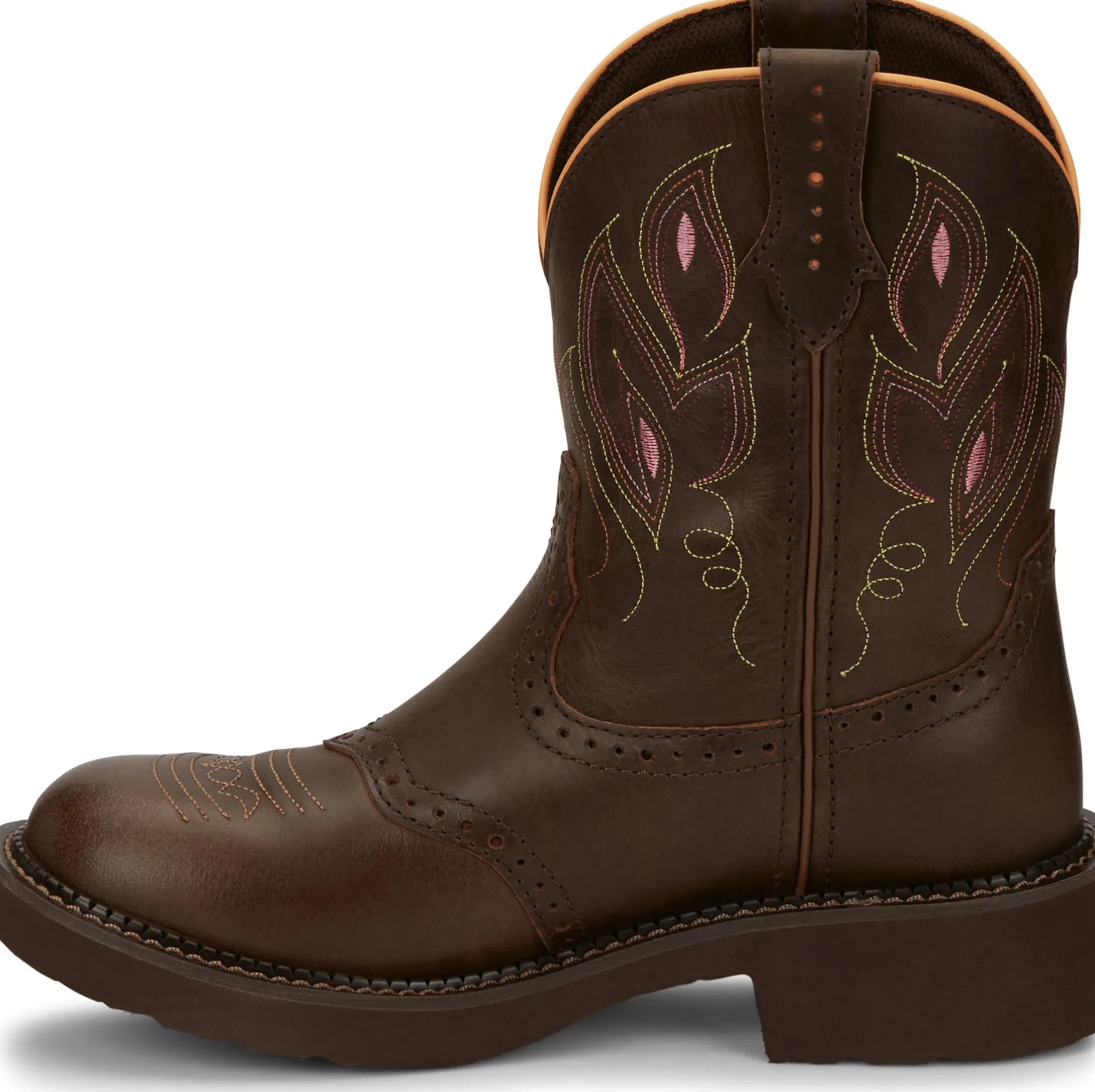 Justin Boots Gemma 8" Western Boot Dark Brown Outlet