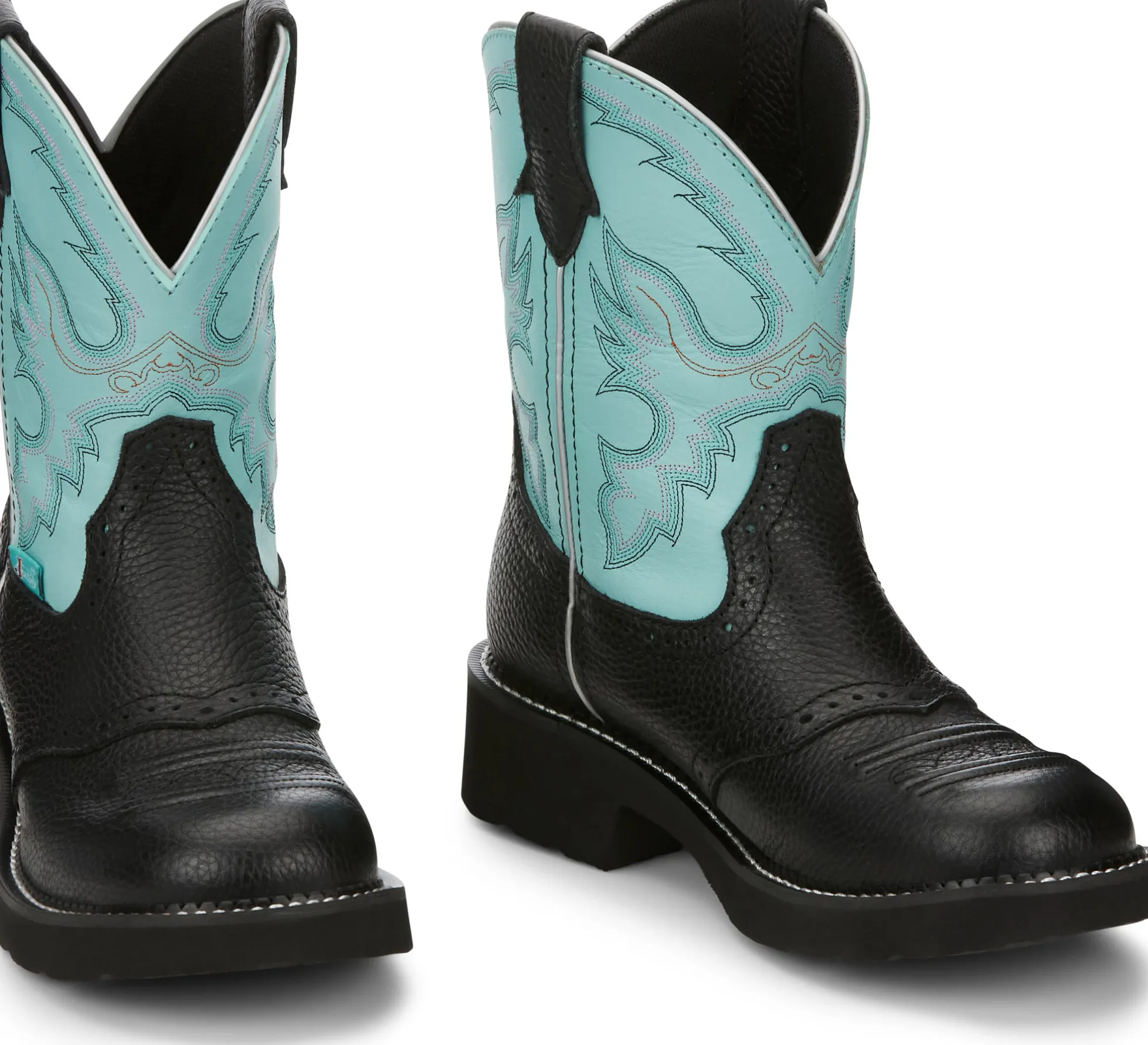 Justin Boots Gemma 8" Western Boot Black Hot