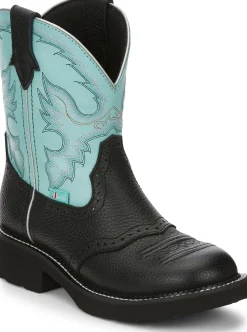 Justin Boots Gemma 8" Western Boot Black Hot