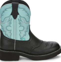 Justin Boots Gemma 8" Western Boot Black Hot