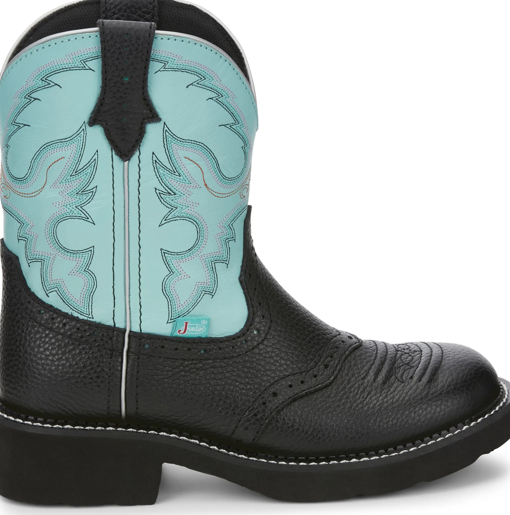 Justin Boots Gemma 8" Western Boot Black Hot