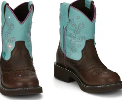 Justin Boots Glitzi Brown / Blue Hot