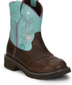 Justin Boots Glitzi Brown / Blue Hot