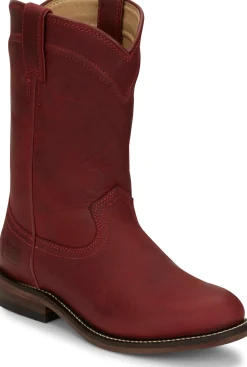 Justin Boots Holland 10" Roper Red Outlet