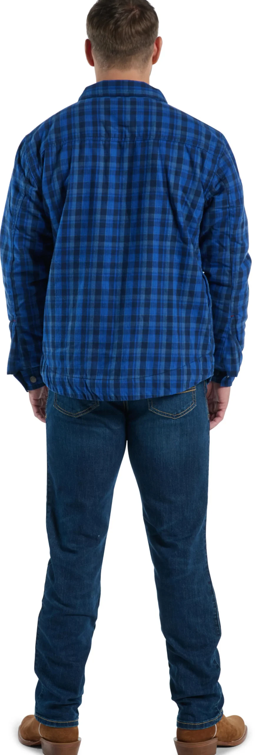 Justin Boots Jackson Shirt Jacket Navy Plaid