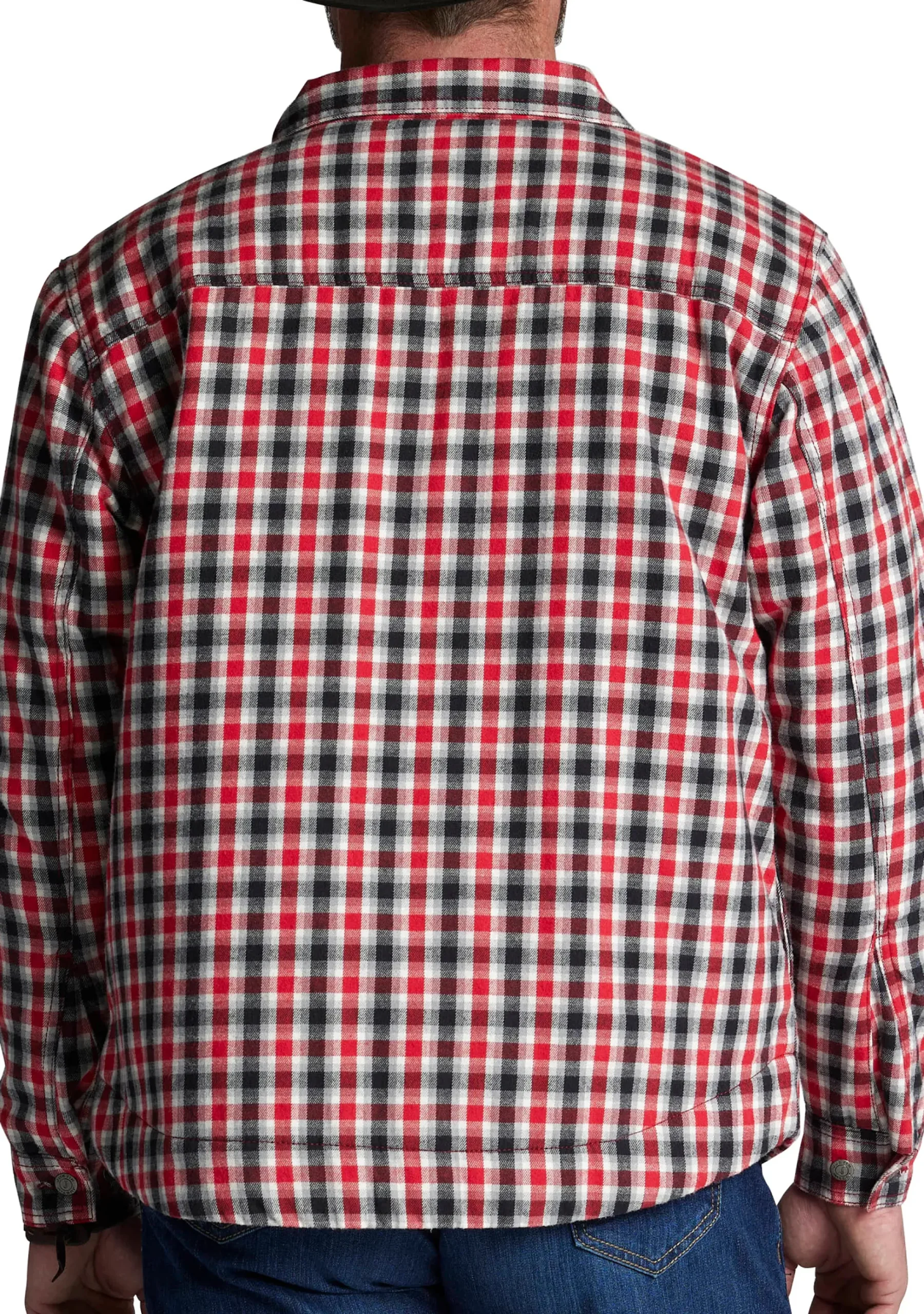Justin Boots Jackson Shirt Jacket Red/White/Black Plaid Outlet