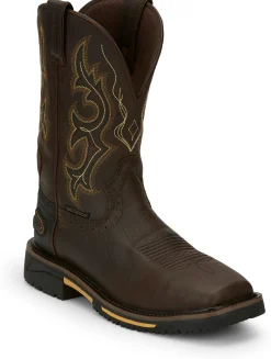 Justin Boots Joist 11" Waterproof Aged Brown Outlet