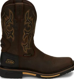 Justin Boots Joist 11" Waterproof Aged Brown Outlet