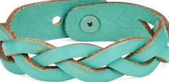 Justin Boots Justin Braided Leather Bracelet Turquoise Outlet