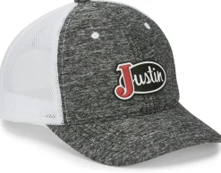 Justin Boots Justin Logo Cap Dark Grey/White Mesh Best