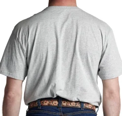 Justin Boots Justin Men's License Plate Flag Tee Grey Hot