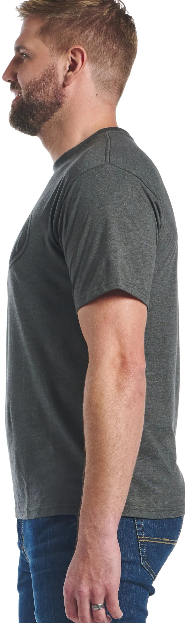 Justin Boots Justin Men's Logo Tee Charcoal Best