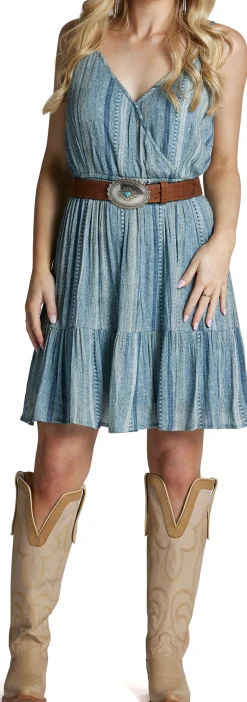 Justin Boots Justin Summer Dress Denim Stripe Sale