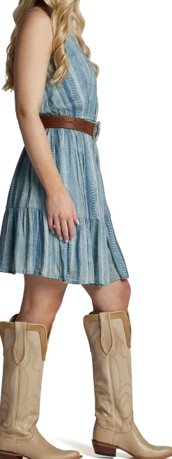 Justin Boots Justin Summer Dress Denim Stripe Sale