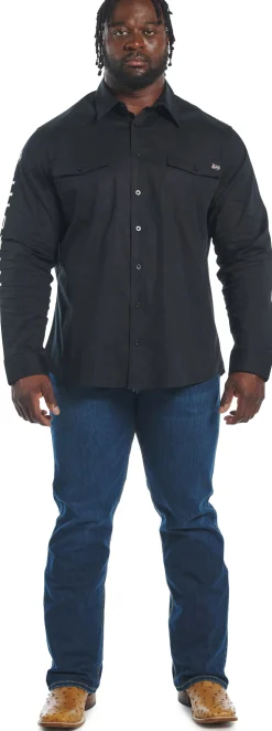 Justin Boots Justin Team Button Down Caviar Hot