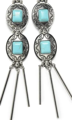 Justin Boots Justin Women'S Embossed Concho Earrings Silver