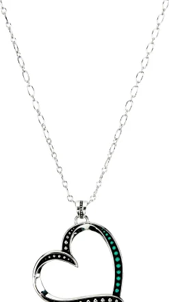 Justin Boots Justin Women's Heart Necklace Silver Best