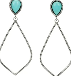 Justin Boots Justin Women's Rope Motif Earrings Silver Sale