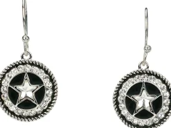 Justin Boots Justin Women's Texas Star Earrings Silver Clearance