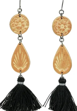 Justin Boots Justin Women's Tooled Leather Earrings Copper Online