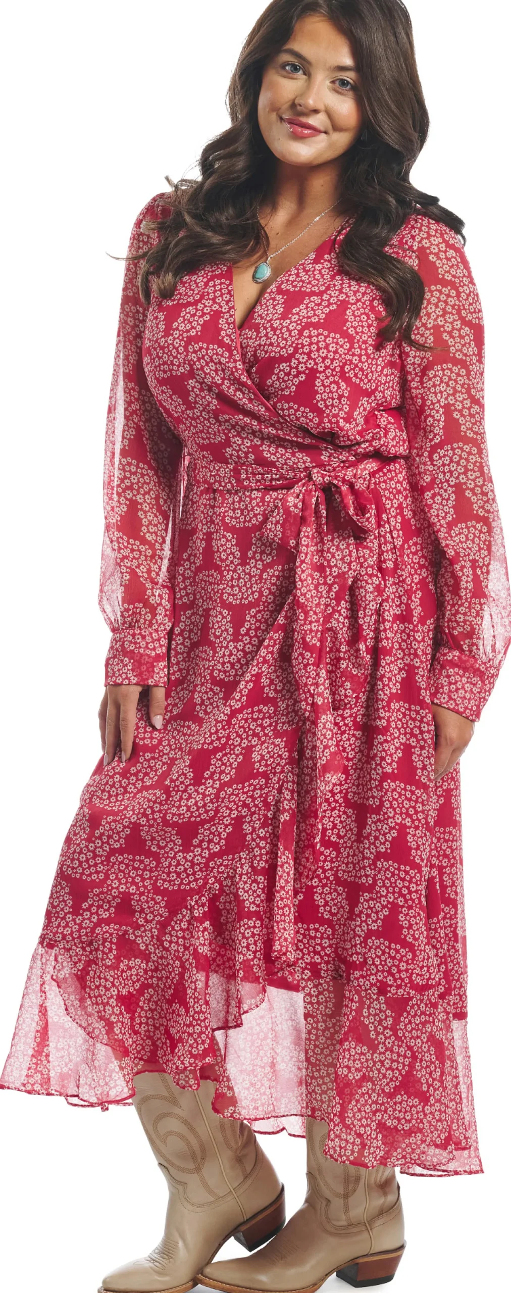 Justin Boots Justin Women's Wrap Maxi Dress Red Online